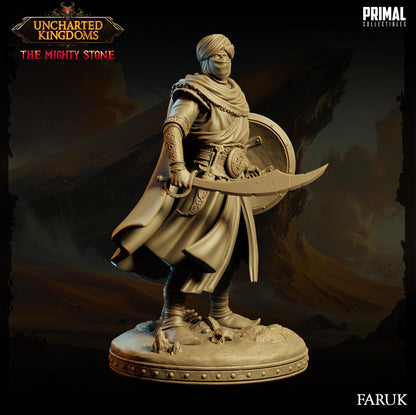 Eastern Warrior Faruk | Primal Collectibles | Compatible with D&D/AoS | Fantasy