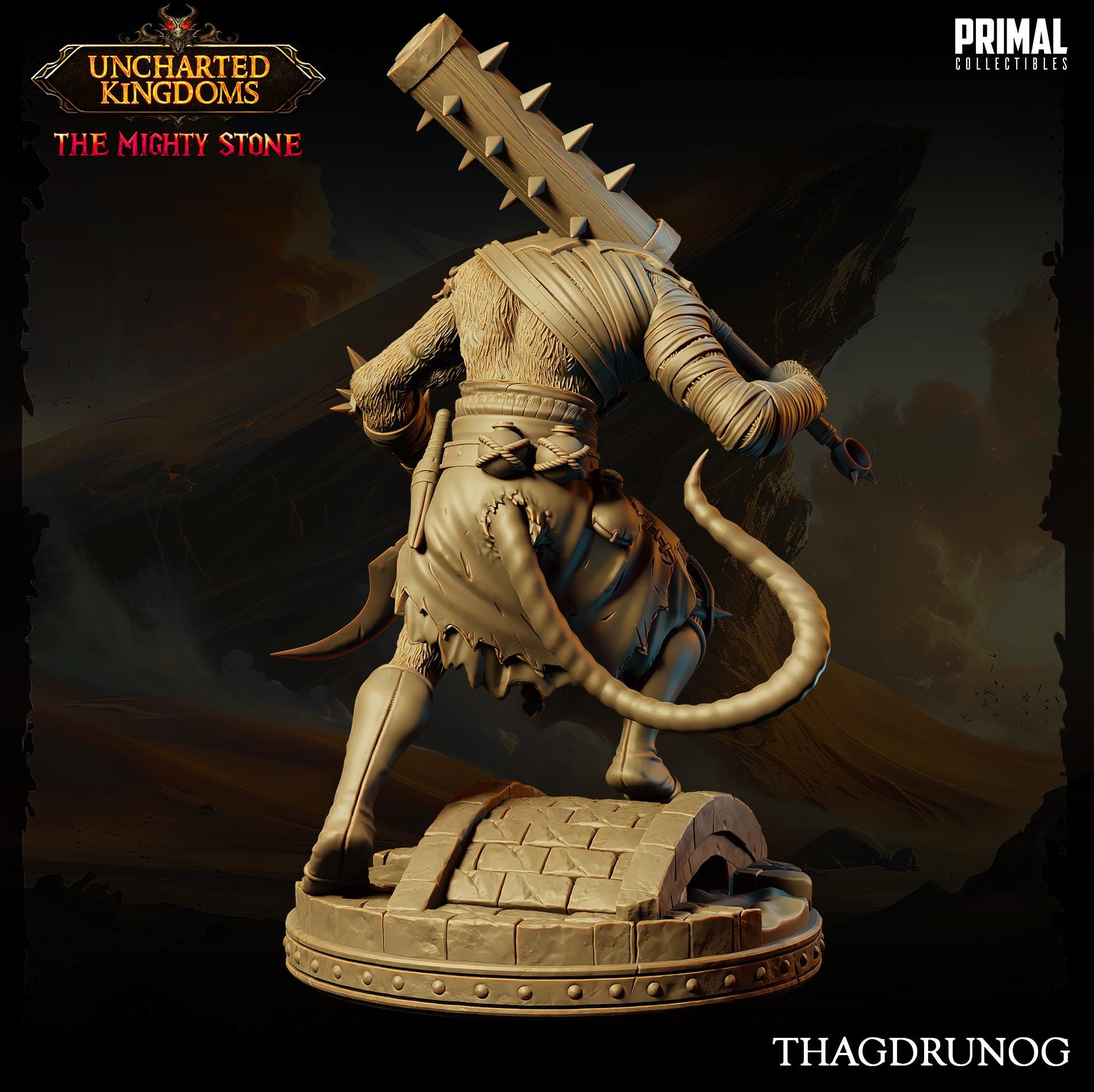 Wererat Thagdrunog | Primal Collectibles | Compatible with D&D/AoS | Fantasy