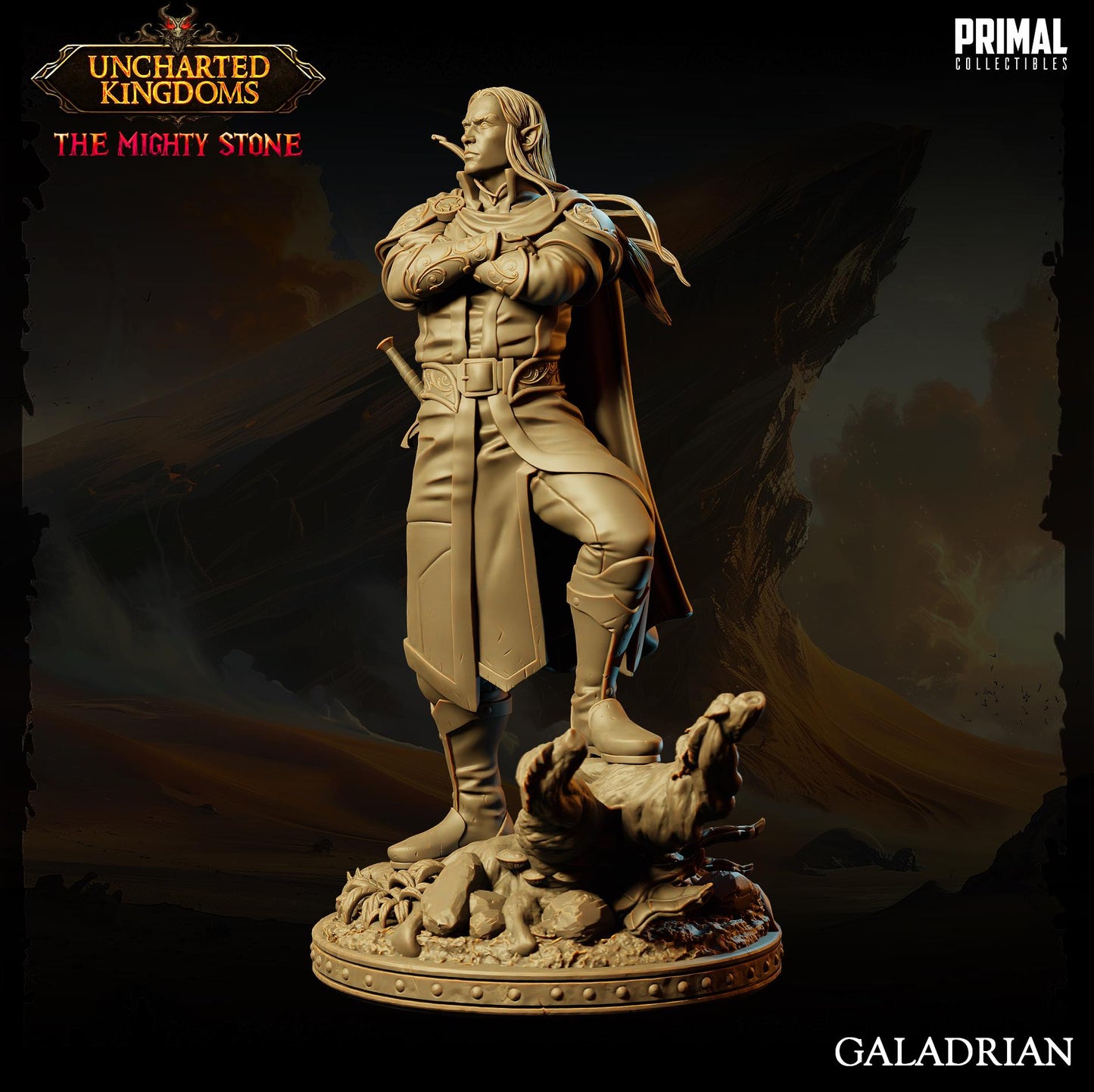 Wood Elf Hero Galadrian | Primal Collectibles | Compatible with D&D/AoS | Fantasy