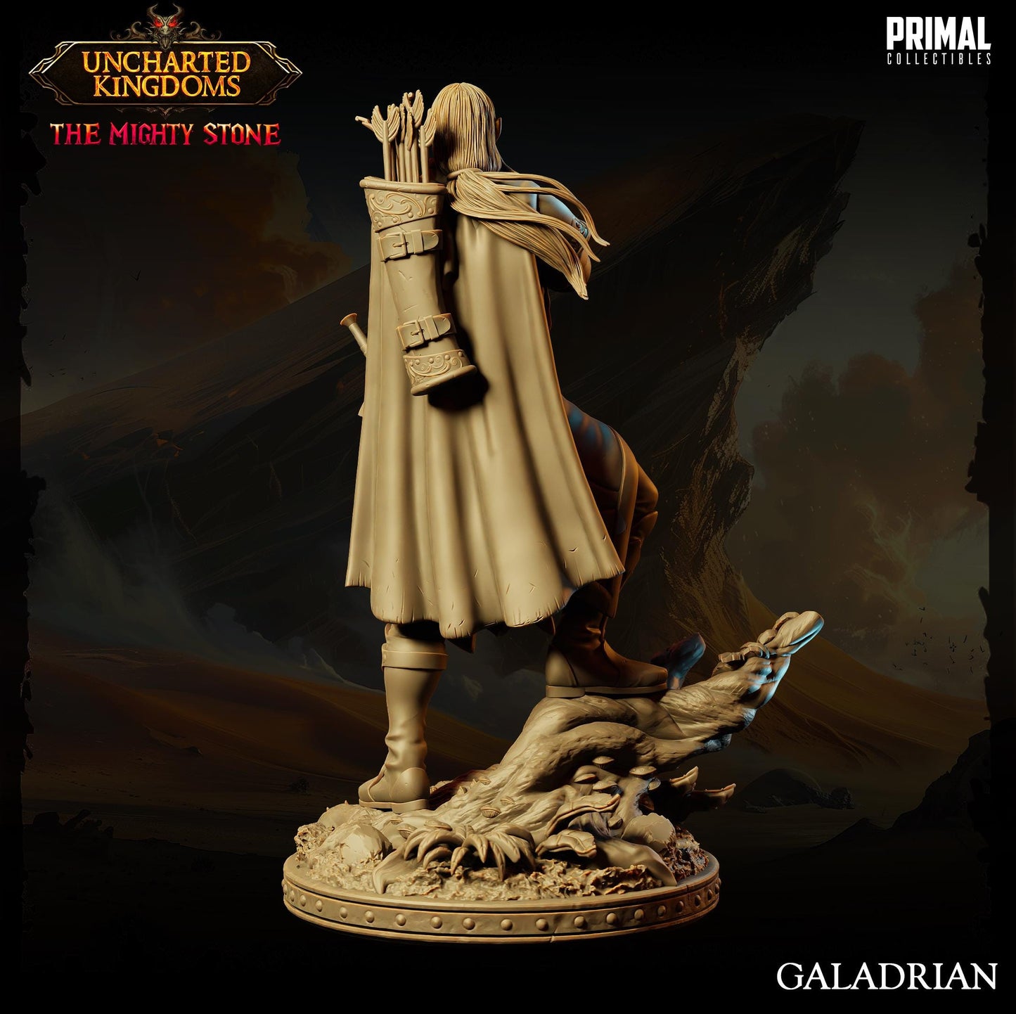 Wood Elf Hero Galadrian | Primal Collectibles | Compatible with D&D/AoS | Fantasy