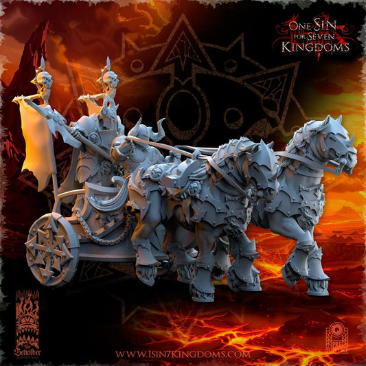 Realms of Mayhem Deathbringer Chariot | The Beholder Miniatures | Compatible with D&D/AoS | Fantasy | Tabletop RPG