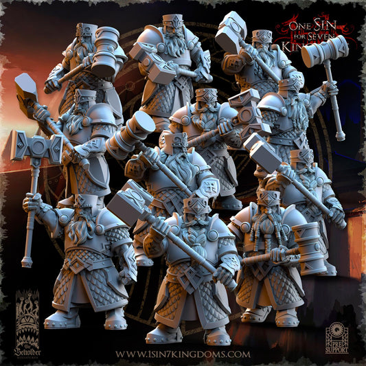 Dwarven Kingdoms Hammer Brothers | The Beholder Miniatures | Compatible with D&D/AoS | Fantasy | Tabletop RPG