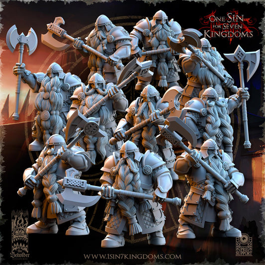 Dwarven Kingdoms Legion of the Ancients | The Beholder Miniatures | Compatible with D&D/AoS | Fantasy | Tabletop RPG
