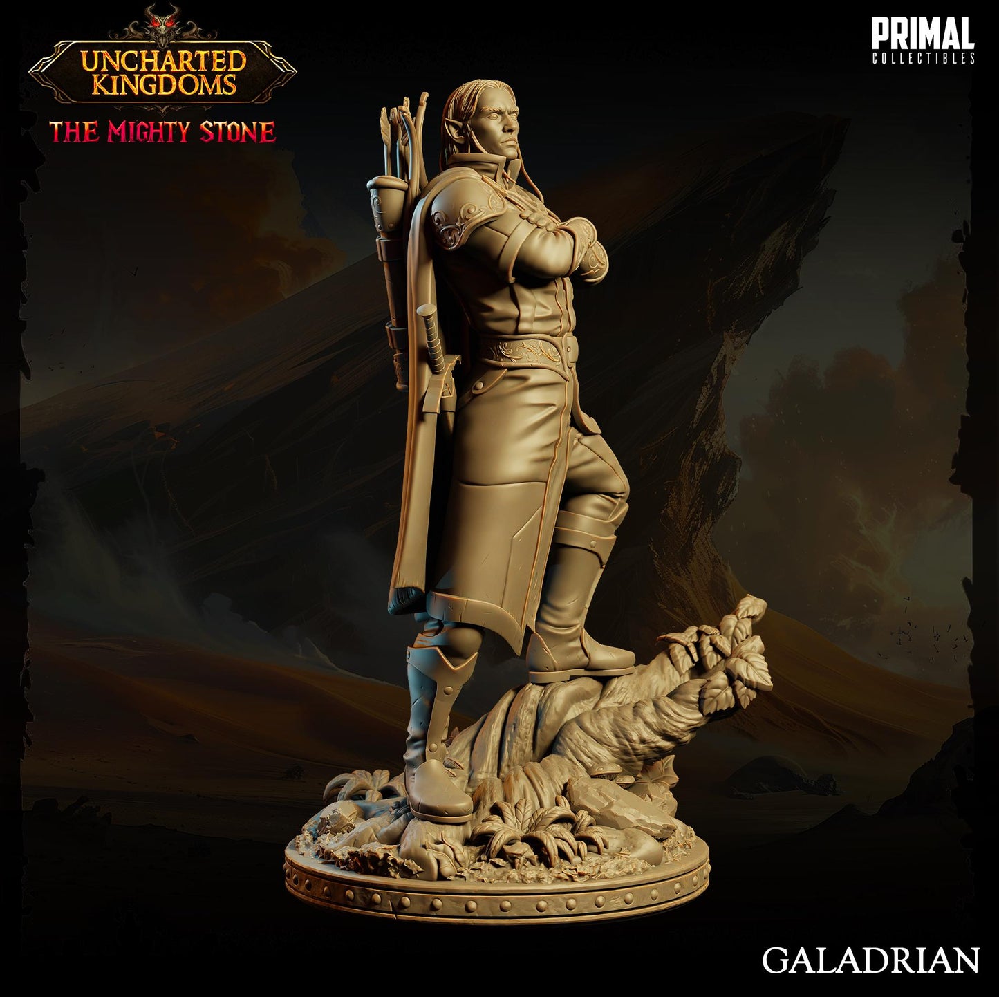 Wood Elf Hero Galadrian | Primal Collectibles | Compatible with D&D/AoS | Fantasy