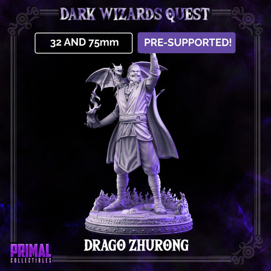 Fire Mage Drago | Primal Collectibles | Compatible with D&D/AoS | Fantasy