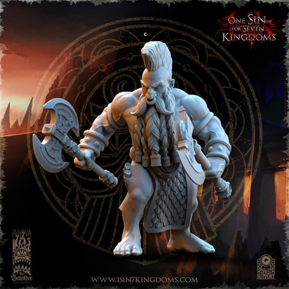 Dwarven Kingdoms Molten Core Slayers with Dual Axes | The Beholder Miniatures | Compatible with D&D/AoS | Fantasy | Tabletop RPG