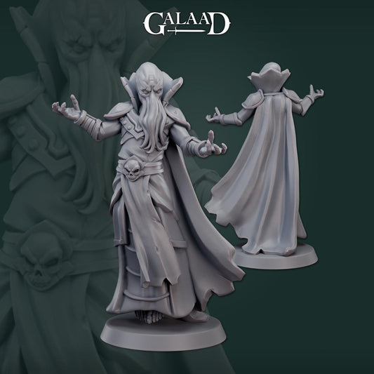 Mindflayer Caster | Galaad Miniatures | Compatible with D&D/AoS | Fantasy | Tabletop RPG