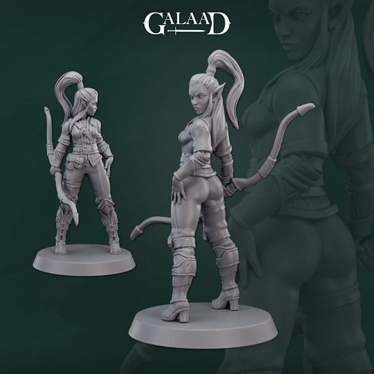 Ranger Elf Female | Galaad Miniatures | Compatible with D&D/AoS | Fantasy | Tabletop RPG
