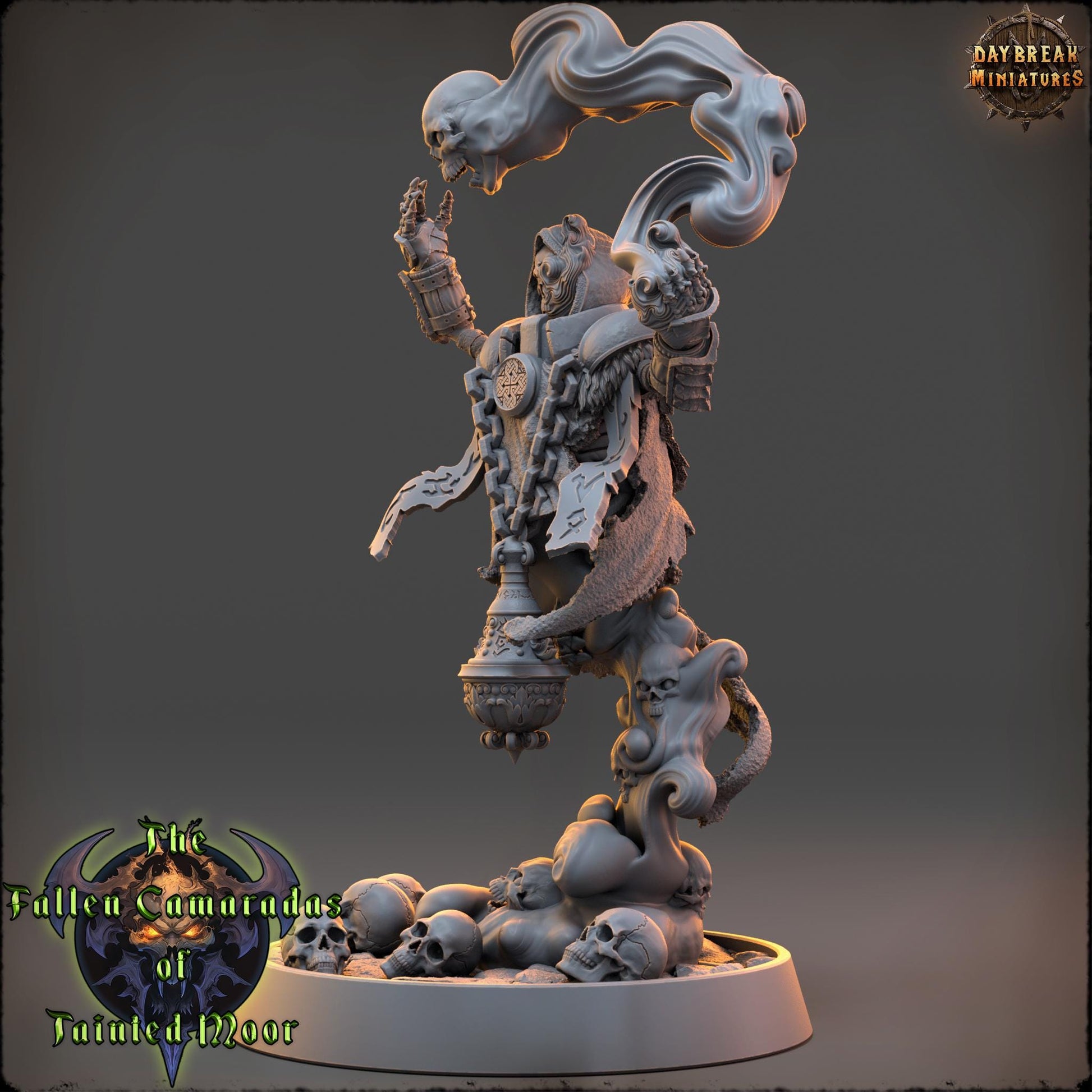 Undead Skeleton Darkcaster Malvenom | DayBreak Miniatures | Compatible with D&D/AOS | Fantasy | Tabletop