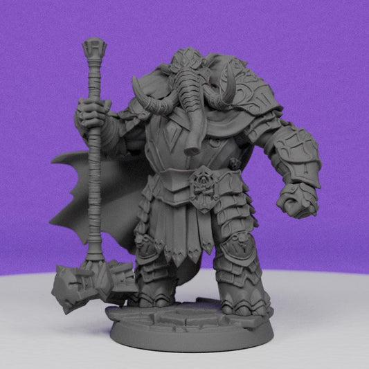 Ivory Sentinel Luxor Bulwark with Helmet | Artisan Guild Miniatures | Compatible with D&D/AoS | Fantasy | Tabletop RPG