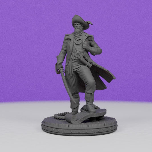 Pirate Captain Bartholomew | Primal Collectibles | Compatible with D&D/AoS | Fantasy