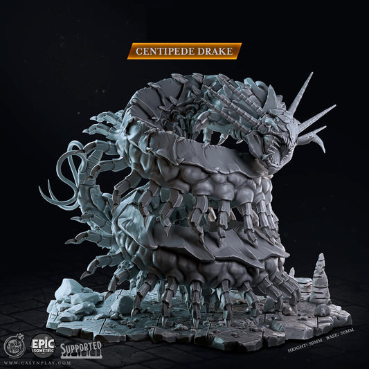 Giant Centipede Drake | CastnPlay | Compatible with D&D/AoS | Fantasy | Tabletop RPG