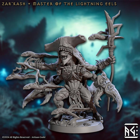 Mirmidon Shaman Zar'kash | Artisan Guild Miniatures | Compatible with D&D/AoS | Fantasy | Tabletop RPG