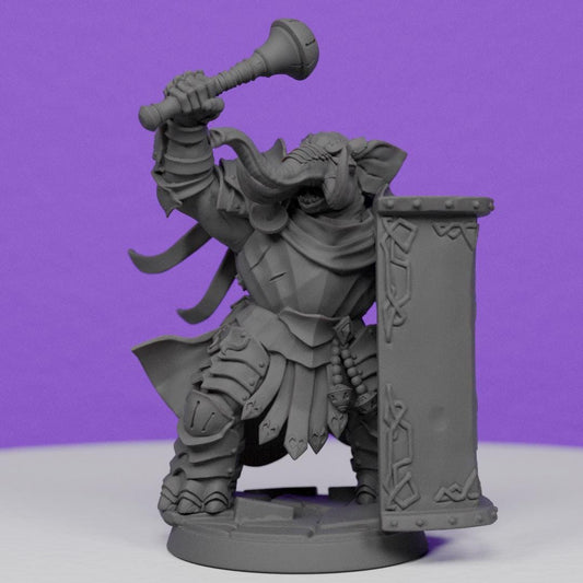 Ivory Sentinel with Mace and Shield | Artisan Guild Miniatures | Compatible with D&D/AoS | Fantasy | Tabletop RPG