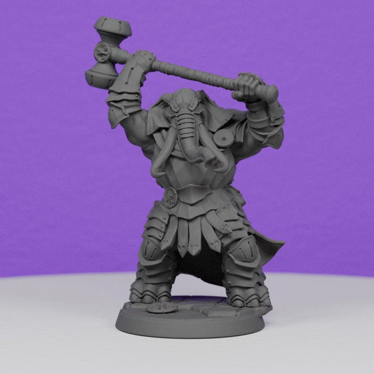 Ivory Sentinel with Warhammer | Artisan Guild Miniatures | Compatible with D&D/AoS | Fantasy | Tabletop RPG