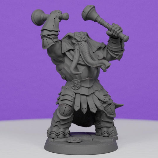 Ivory Sentinel with Dual Maces | Artisan Guild Miniatures | Compatible with D&D/AoS | Fantasy | Tabletop RPG