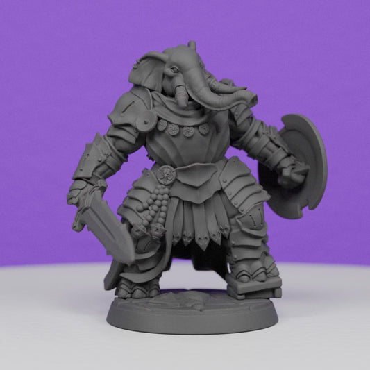 Ivory Sentinel with Broadsword and Shield | Artisan Guild Miniatures | Compatible with D&D/AoS | Fantasy | Tabletop RPG