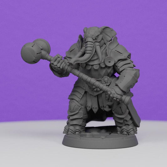 Ivory Sentinel with Maul | Artisan Guild Miniatures | Compatible with D&D/AoS | Fantasy | Tabletop RPG