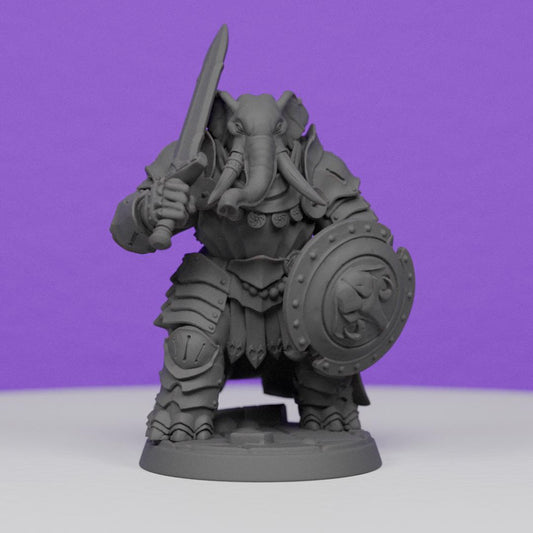 Ivory Sentinel with Sword and Buckler | Artisan Guild Miniatures | Compatible with D&D/AoS | Fantasy | Tabletop RPG