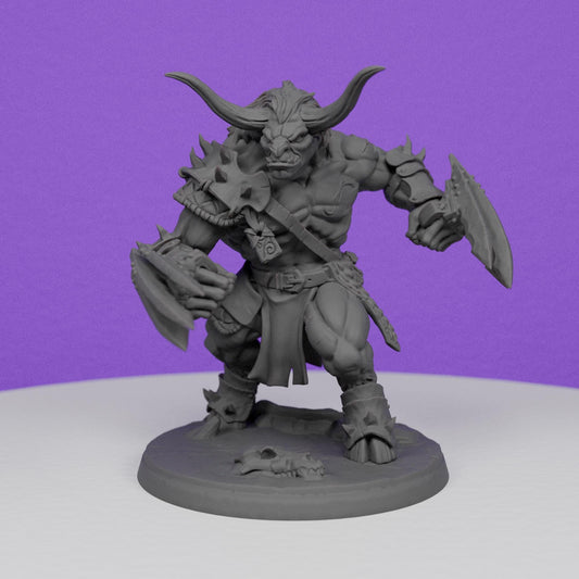Beastmen Minoc Minotaur Fighter | Artisan Guild Miniatures | Compatible with D&D/AoS | Fantasy | Tabletop RPG