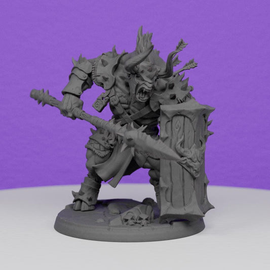 Beastmen Minoc Minotaur | Artisan Guild Miniatures | Compatible with D&D/AoS | Fantasy | Tabletop RPG