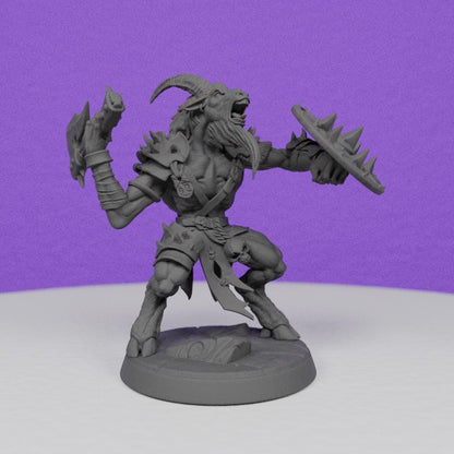 Beastmen Gobor Warrior | Artisan Guild Miniatures | Compatible with D&D/AoS | Fantasy | Tabletop RPG