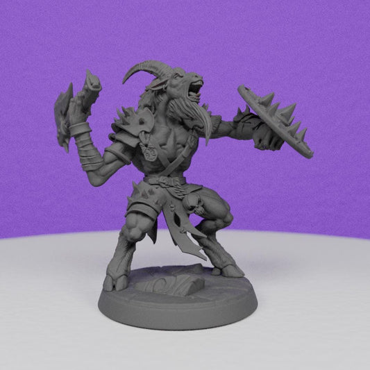 Beastmen Gobor Warrior | Artisan Guild Miniatures | Compatible with D&D/AoS | Fantasy | Tabletop RPG