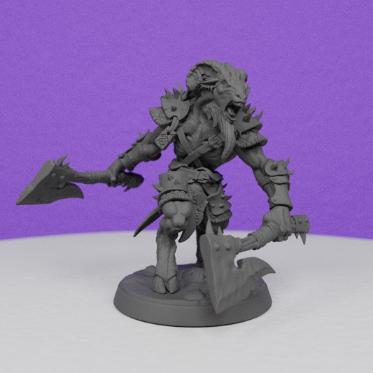 Beastmen Gobor Warrior | Artisan Guild Miniatures | Compatible with D&D/AoS | Fantasy | Tabletop RPG