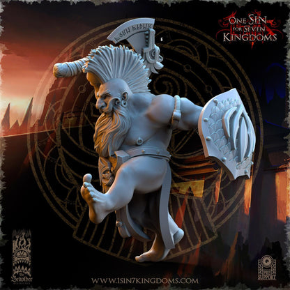 Dwarven Kingdoms Molten Core Slayers with Axe and Shield | The Beholder Miniatures | Compatible with D&D/AoS | Fantasy | Tabletop RPG
