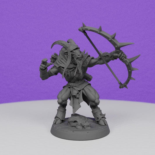 Beastmen Gobor Archer | Artisan Guild Miniatures | Compatible with D&D/AoS | Fantasy | Tabletop RPG