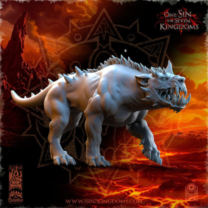Realms of Mayhem Hell hounds | The Beholder Miniatures | Compatible with D&D/AoS | Fantasy | Tabletop RPG
