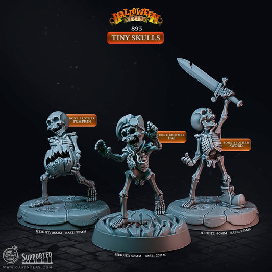 Tiny Skeleton Terror | CastnPlay | Compatible with D&D/AoS | Fantasy | Tabletop RPG