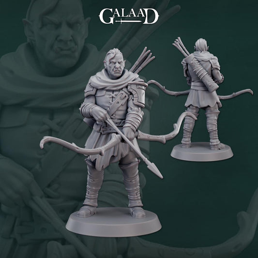 Ranger Male Half Orc | Galaad Miniatures | Compatible with D&D/AoS | Fantasy | Tabletop RPG
