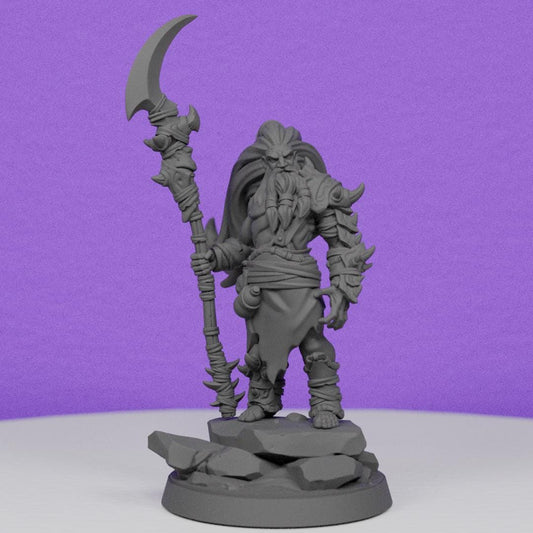 Barbarian Warlord | Lord of War Miniatures | Compatible with D&D/AoS | Fantasy | Tabletop RPG