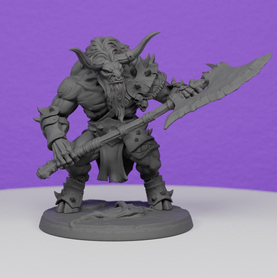 Beastmen Minoc Minotaur | Artisan Guild Miniatures | Compatible with D&D/AoS | Fantasy | Tabletop RPG