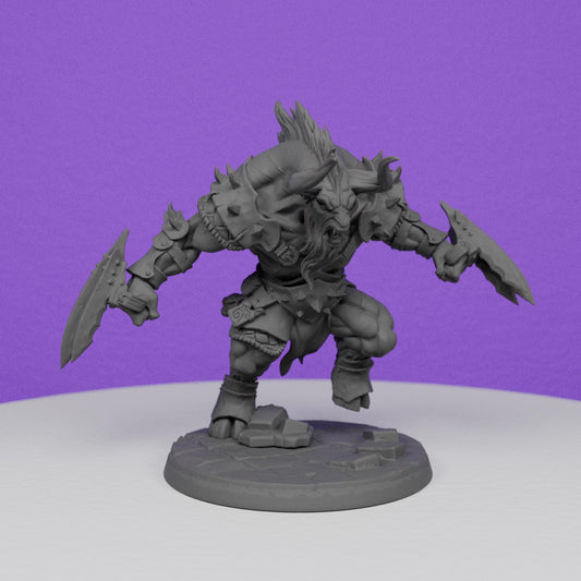 Beastmen Minoc Minotaur Fighter | Artisan Guild Miniatures | Compatible with D&D/AoS | Fantasy | Tabletop RPG