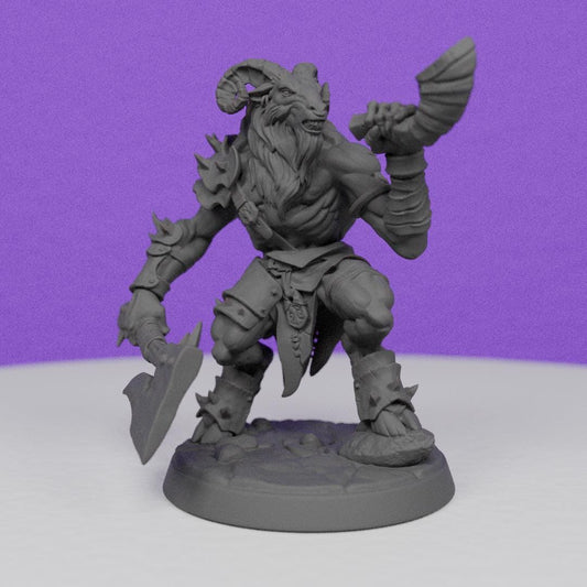 Beastmen Gobor Musician with Horn | Artisan Guild Miniatures | Compatible with D&D/AoS | Fantasy | Tabletop RPG