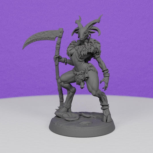 Female Beastmen Reaper Kzara | Artisan Guild Miniatures | Compatible with D&D/AoS | Fantasy | Tabletop RPG