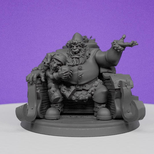 Orc Claus on Throne | CastnPlay | Compatible with D&D/AoS | Fantasy