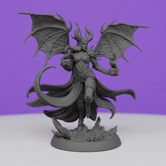Female Demon Zyrixa the Infernal Temptress | TPK Lab | Compatible with D&D/AoS | Fantasy | Tabletop RPG