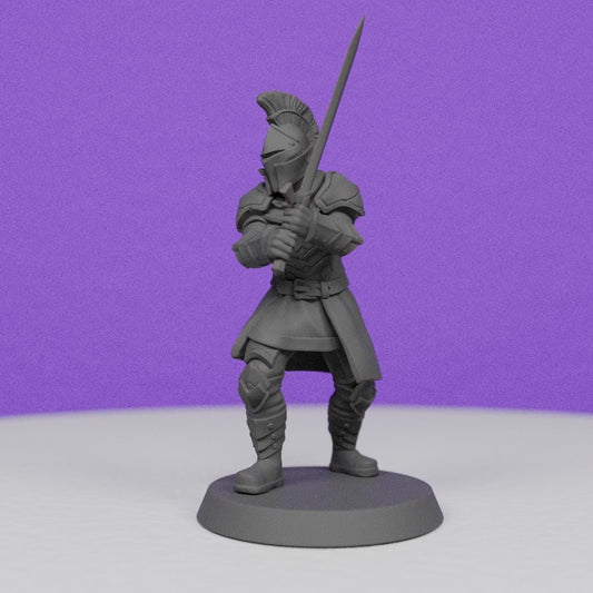 Human Male Knight with Two handed Sword | Galaad Miniatures | Compatible with D&D/AoS | Fantasy | Tabletop RPG