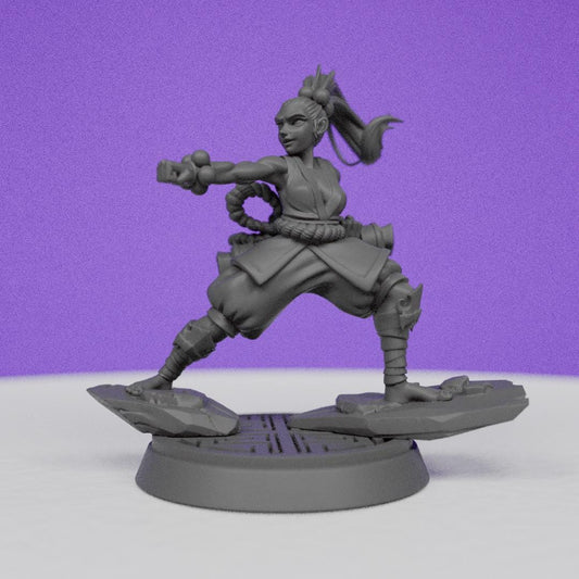 Eternal Shadow Monk Lira | CastnPlay | Compatible with D&D/AoS | Fantasy | Tabletop RPG