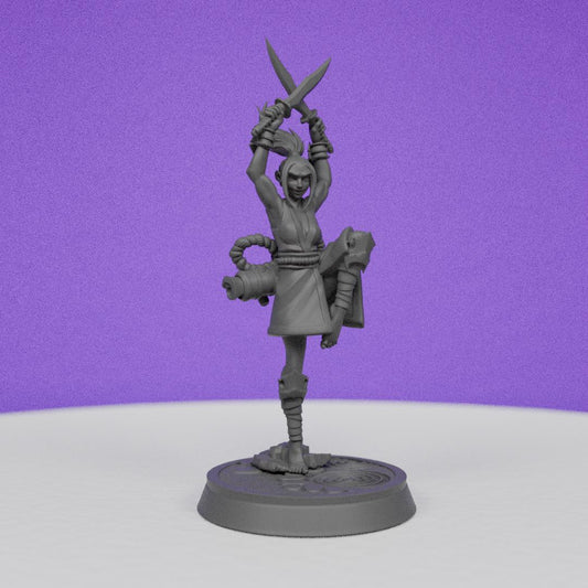Eternal Shadow Monk Obsidian | CastnPlay | Compatible with D&D/AoS | Fantasy | Tabletop RPG