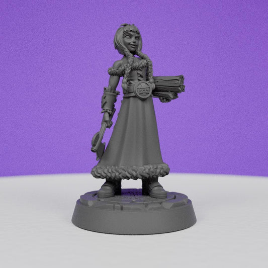 Northwind Vikings Axe Girl | CastnPlay | Compatible with D&D/AoS | Fantasy | Tabletop RPG
