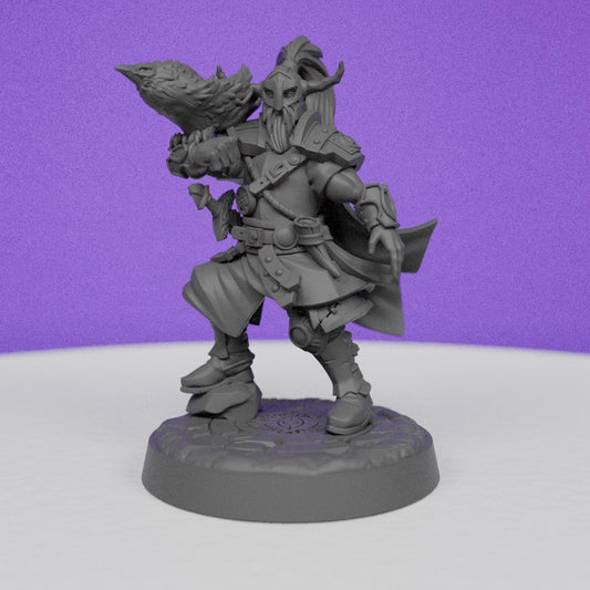 Northwind Vikings Hunter with Crow | CastnPlay | Compatible with D&D/AoS | Fantasy | Tabletop RPG