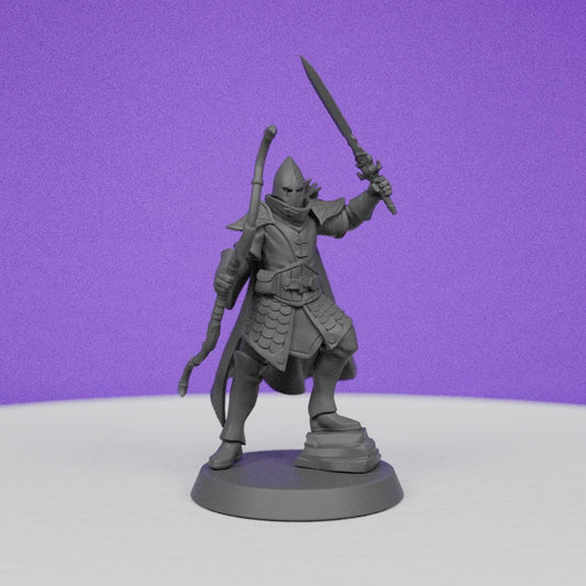 Elf Warrior | Galaad Miniatures | Compatible with D&D/AoS | Fantasy | Tabletop RPG
