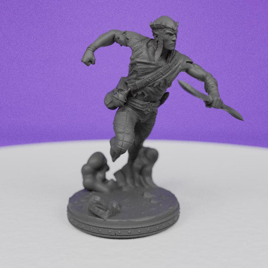 Elven Fighter Ayen | Primal Collectibles | Compatible with D&D/AoS | Fantasy