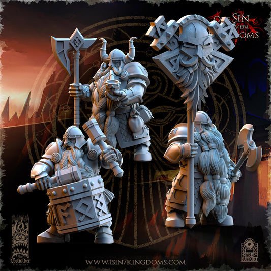 Dwarven Kingdoms Legion of the Ancient Command | The Beholder Miniatures | Compatible with D&D/AoS | Fantasy | Tabletop RPG