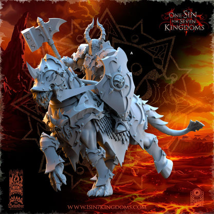 Realms of Mayhem Ascended Knight with Great Weapons | The Beholder Miniatures | Compatible with D&D/AoS | Fantasy | Tabletop RPG