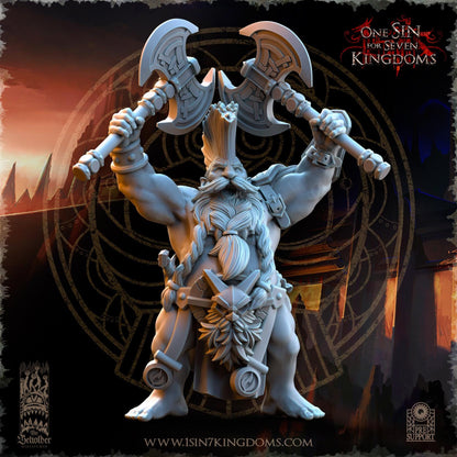 Dwarven Kingdoms Cleavers of Molten Core Command | The Beholder Miniatures | Compatible with D&D/AoS | Fantasy | Tabletop RPG